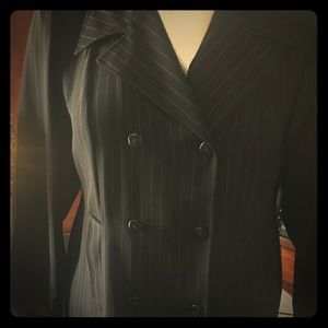 Ashley Stewart  black pin striped blazer